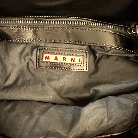 Marni Black Mesh & Leather Shoulder Bag | Vintage Designer Hobo | Rare - Picture 2 of 3